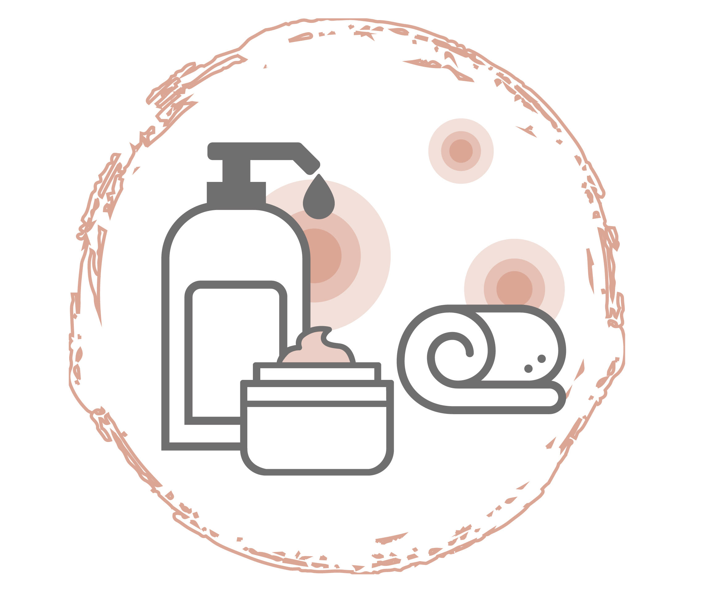 Psoriasis Info Symbolgrafik Öle Cremes
