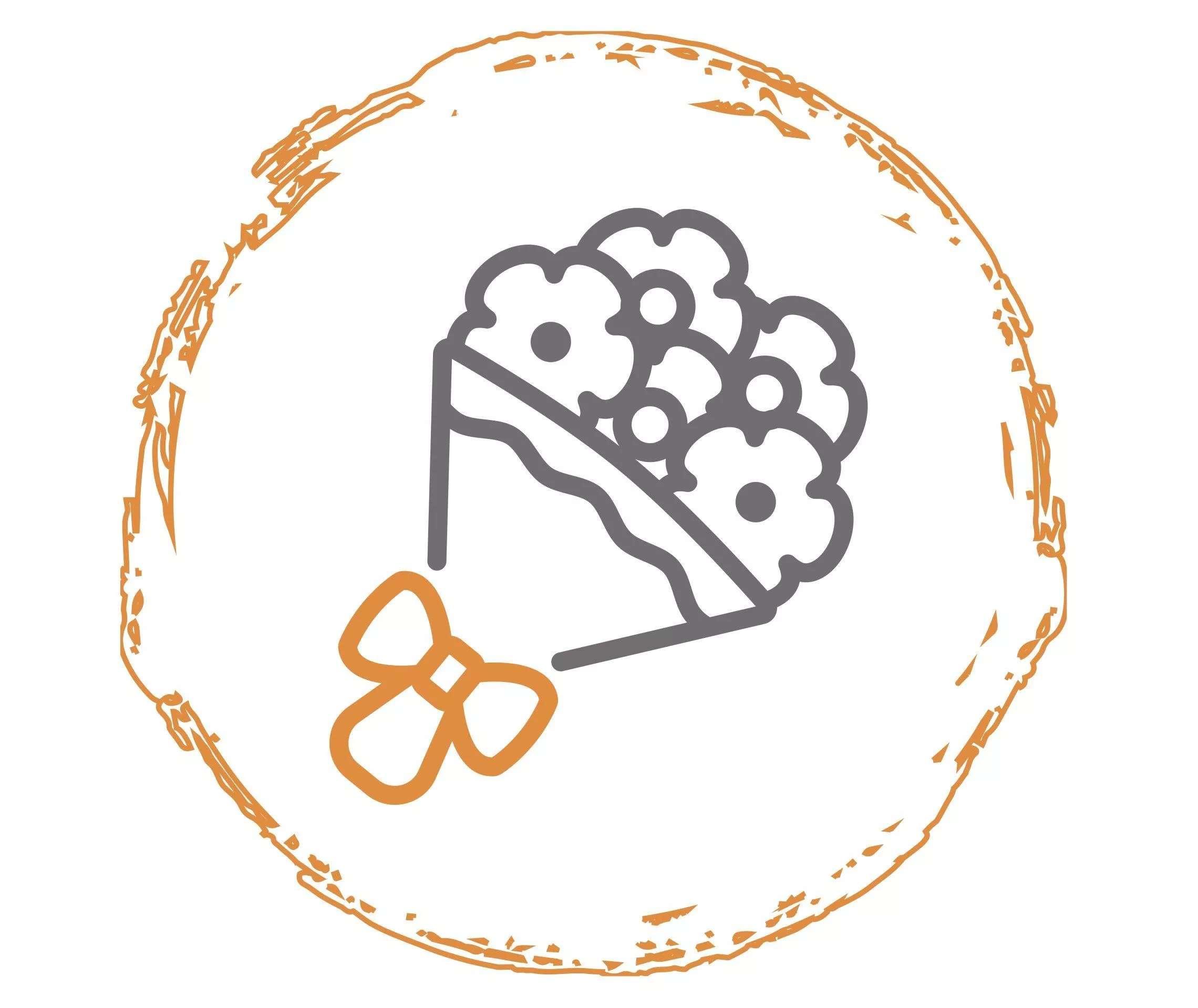 Grafik von einem Blumenstrauß